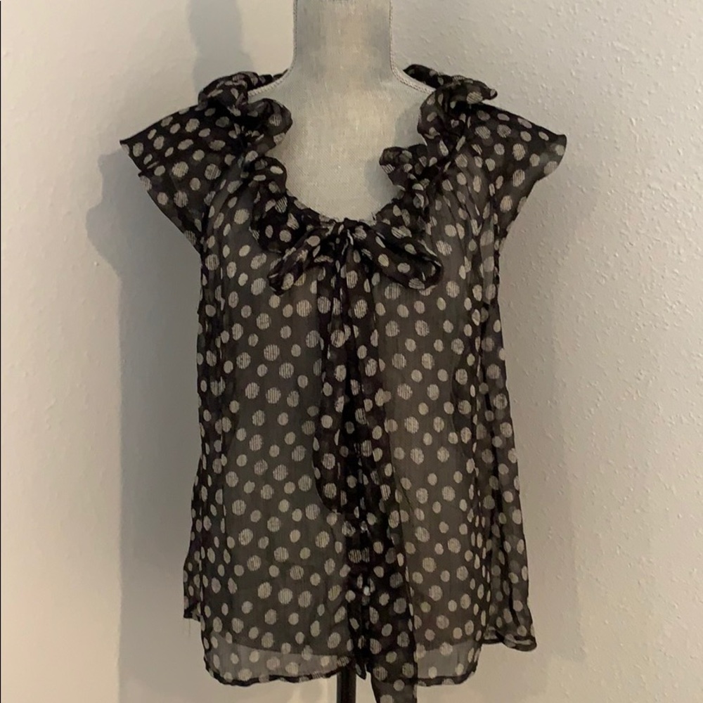 Banana Republic sheer sleeveless top